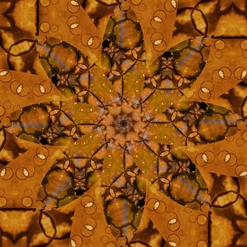Seamless abstract square pattern. Symmetrical round pattern. Author's pattern Stock Illustration