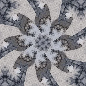 Seamless abstract square pattern. Symmetrical round pattern. Author's pattern Illustrazione stock