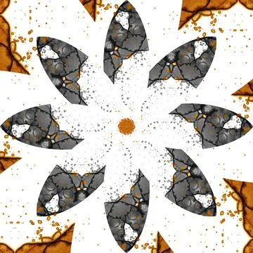 Seamless abstract square pattern. Symmetrical round pattern. Author's pattern 스톡 일러스트