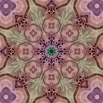 Seamless abstract square pattern. Symmetrical round pattern. Author's pattern Stock Illustration