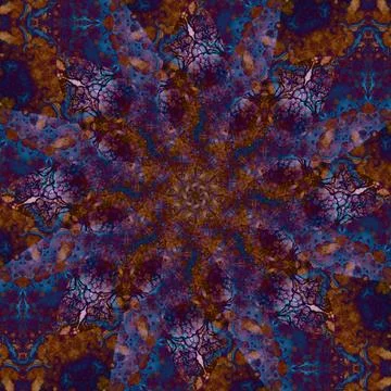 Seamless abstract square pattern. Symmetrical round pattern. Author's pattern Stock Illustration