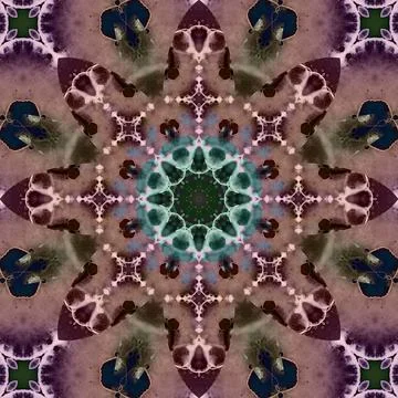 Seamless abstract square pattern. Symmetrical round pattern. Author's pattern Stock Illustration