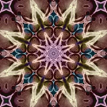 Seamless abstract square pattern. Symmetrical round pattern. Author's pattern Stock Illustration