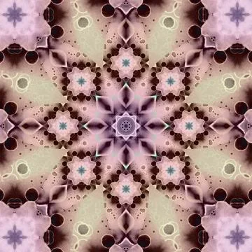 Seamless abstract square pattern. Symmetrical round pattern. Author's pattern Stock Illustration