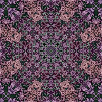 Seamless abstract square pattern. Symmetrical round pattern. Author's pattern Stock Illustration