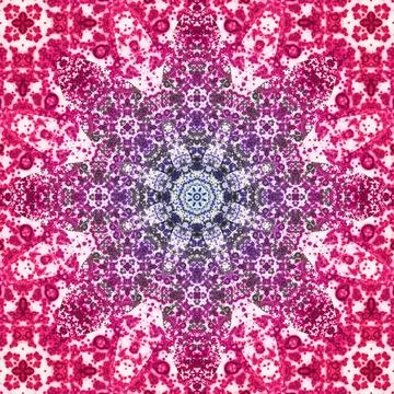 Seamless abstract square pattern. Symmetrical round pattern. Author's pattern Stock Illustration