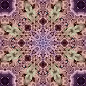 Seamless abstract square pattern. Symmetrical round pattern. Author's pattern Illustrazione stock