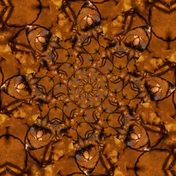 Seamless abstract square pattern. Symmetrical round pattern. Author's pattern Stock Illustration