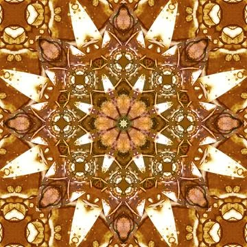 Seamless abstract square pattern. Symmetrical round pattern. Author's pattern Stock Illustration