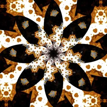 Seamless abstract square pattern. Symmetrical round pattern. Author's pattern Illustrazione stock