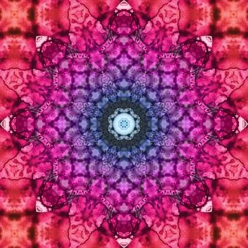 Seamless abstract square pattern. Symmetrical round pattern. Author's pattern Illustrazione stock