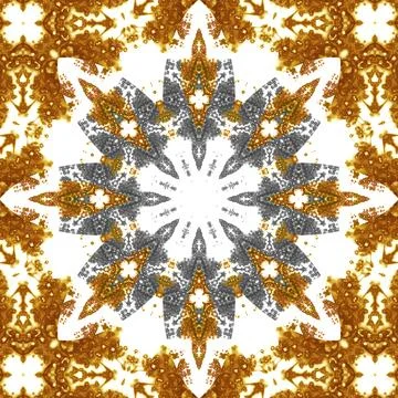 Seamless abstract square pattern. Symmetrical round pattern. Author's pattern Stock Illustration