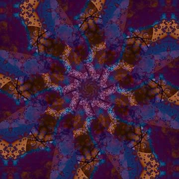 Seamless abstract square pattern. Symmetrical round pattern. Author's pattern Illustrazione stock