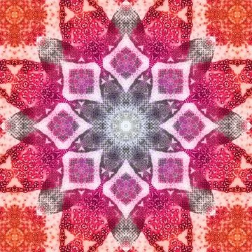 Seamless abstract square pattern. Symmetrical round pattern. Author's pattern Stock Illustration