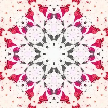 Seamless abstract square pattern. Symmetrical round pattern. Author's pattern Stock Illustration