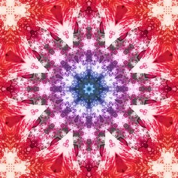 Seamless abstract square pattern. Symmetrical round pattern. Author's pattern Illustrazione stock