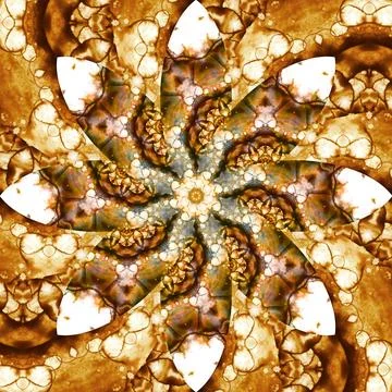 Seamless abstract square pattern. Symmetrical round pattern. Author's pattern Stock Illustration