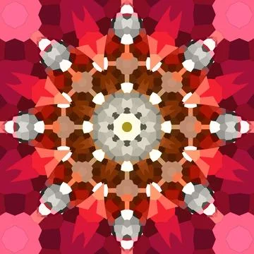 Seamless abstract square pattern. Symmetrical round pattern. Author's pattern Illustrazione stock