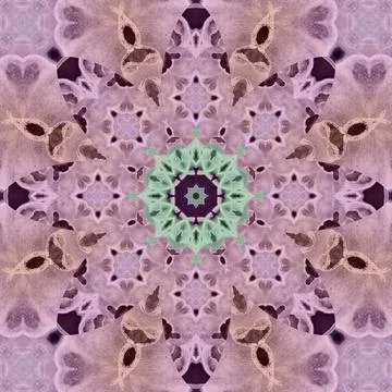 Seamless abstract square pattern. Symmetrical round pattern. Author's pattern Stock Illustration