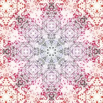 Seamless abstract square pattern. Symmetrical round pattern. Author's pattern Stock Illustration