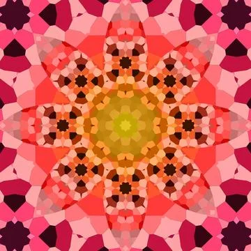 Seamless abstract square pattern. Symmetrical round pattern. Author's pattern Illustrazione stock