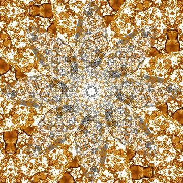 Seamless abstract square pattern. Symmetrical round pattern. Author's pattern Stock Illustration