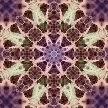 Seamless abstract square pattern. Symmetrical round pattern. Author's pattern Stock Illustration