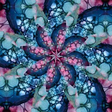 Seamless abstract square pattern. Symmetrical round pattern. Author's pattern Stock Photos