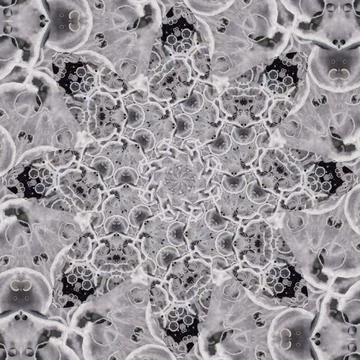 Seamless abstract square pattern. Symmetrical round pattern. Author's pattern Foto stock