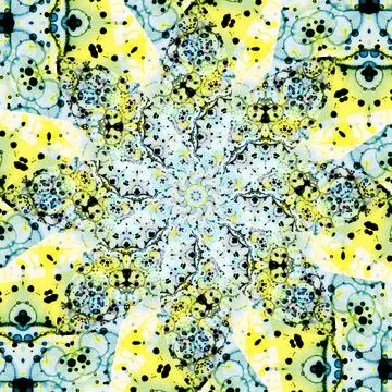 Seamless abstract square pattern. Symmetrical round pattern. Author's pattern 스톡 사진