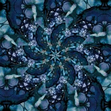 Seamless abstract square pattern. Symmetrical round pattern. Author's pattern 스톡 사진