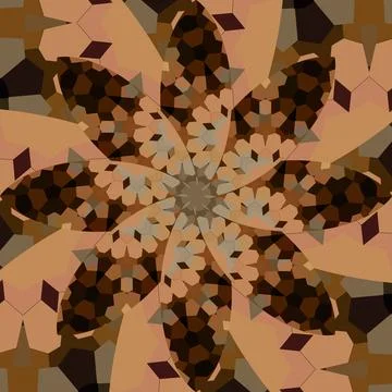 Seamless abstract square pattern. Symmetrical round pattern. Author's pattern 스톡 사진
