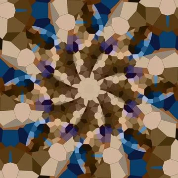 Seamless abstract square pattern. Symmetrical round pattern. Author's pattern Stock Photos