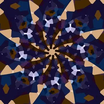 Seamless abstract square pattern. Symmetrical round pattern. Author's pattern 스톡 사진