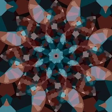 Seamless abstract square pattern. Symmetrical round pattern. Author's pattern Stock Photos