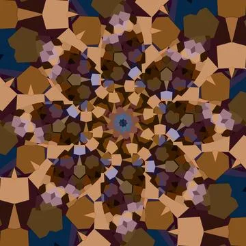 Seamless abstract square pattern. Symmetrical round pattern. Author's pattern 스톡 사진