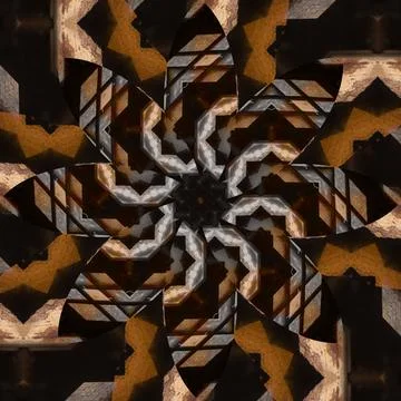 Seamless abstract square pattern. Symmetrical round pattern. Author's pattern 스톡 사진
