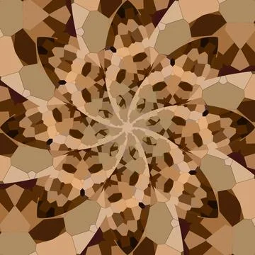 Seamless abstract square pattern. Symmetrical round pattern. Author's pattern 스톡 사진