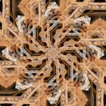 Seamless abstract square pattern. Symmetrical round pattern. Author's pattern Stock Photos
