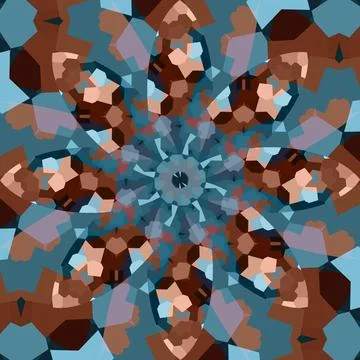 Seamless abstract square pattern. Symmetrical round pattern. Author's pattern Stock Photos