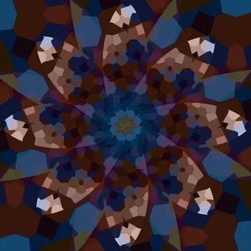 Seamless abstract square pattern. Symmetrical round pattern. Author's pattern 스톡 사진