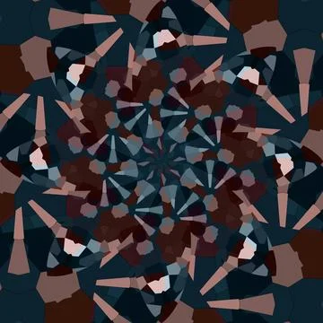 Seamless abstract square pattern. Symmetrical round pattern. Author's pattern 스톡 사진