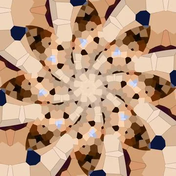 Seamless abstract square pattern. Symmetrical round pattern. Author's pattern Stock Photos