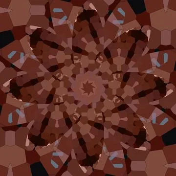Seamless abstract square pattern. Symmetrical round pattern. Author's pattern 스톡 사진