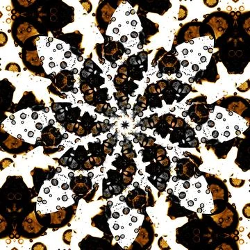 Seamless abstract square pattern. Symmetrical round pattern. Author's pattern 스톡 사진