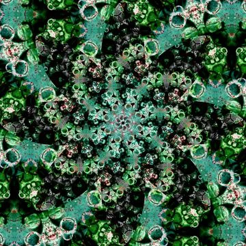Seamless abstract square pattern. Symmetrical round pattern. Author's pattern Stock Photos