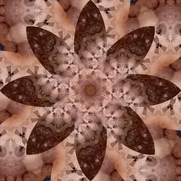 Seamless abstract square pattern. Symmetrical round pattern. Author's pattern 스톡 사진
