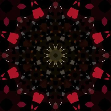 Seamless abstract square pattern. Symmetrical round pattern. Author's pattern Stock Photos
