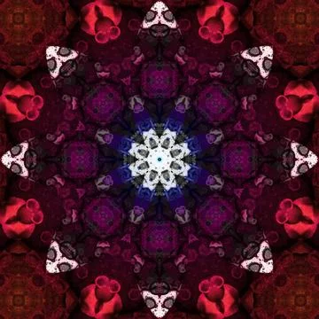 Seamless abstract square pattern. Symmetrical round pattern. Author's pattern 스톡 사진