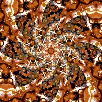 Seamless abstract square pattern. Symmetrical round pattern. Author's pattern Stock Photos